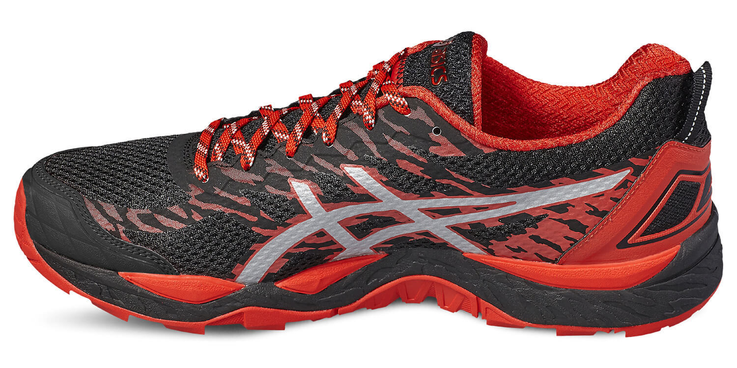 Мужские кроссовки внедорожники Asics GEL-Fujitrbuco 5 T6J0N 9023  черно-красные