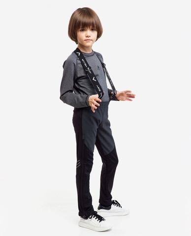 Детские разминочные лыжные штаны Arswear Pro Kids серые