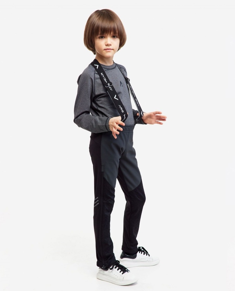 Детские разминочные лыжные штаны Arswear Pro Kids серые