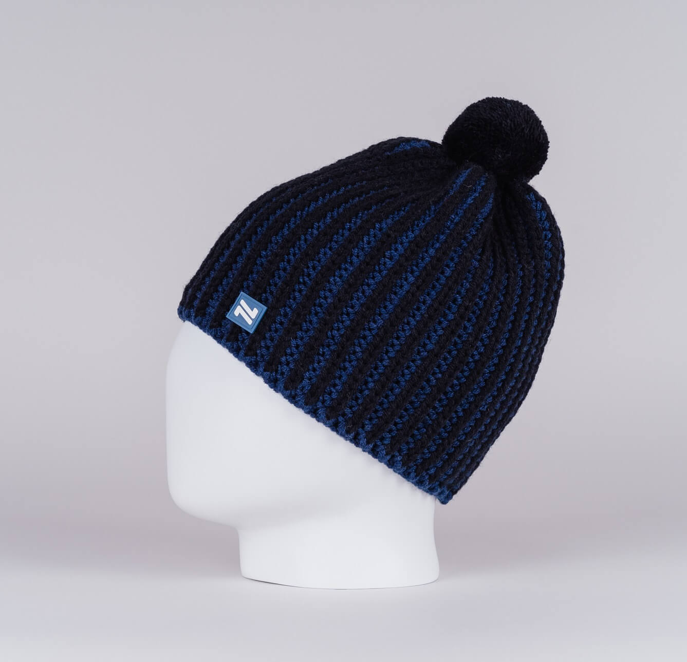 Вязаная шапка с шерстью Nordski Wool черная-синяя - 8