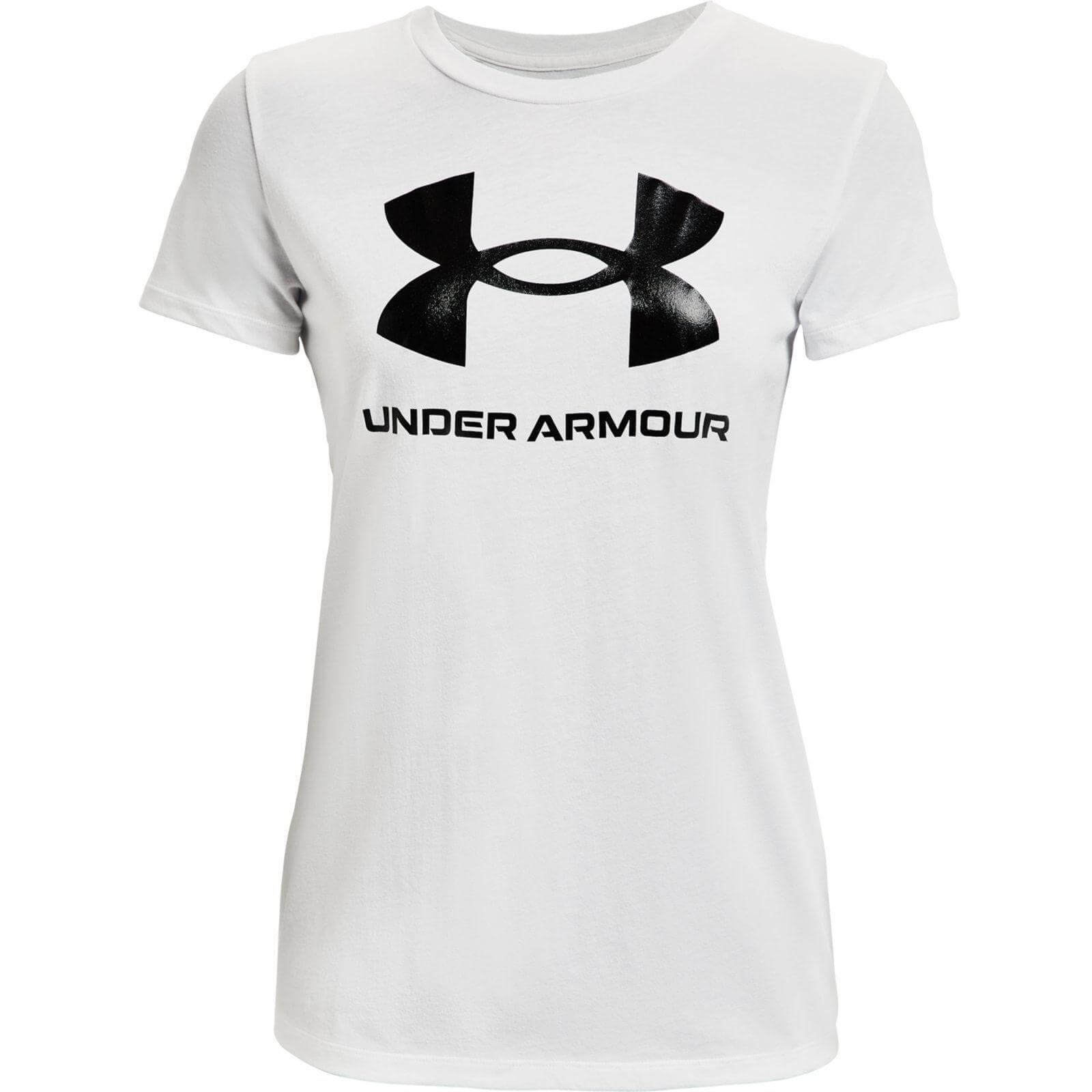 Женская спортивная футболка Under Armour UA Live Sportstyle Graphic SSC белая - 4