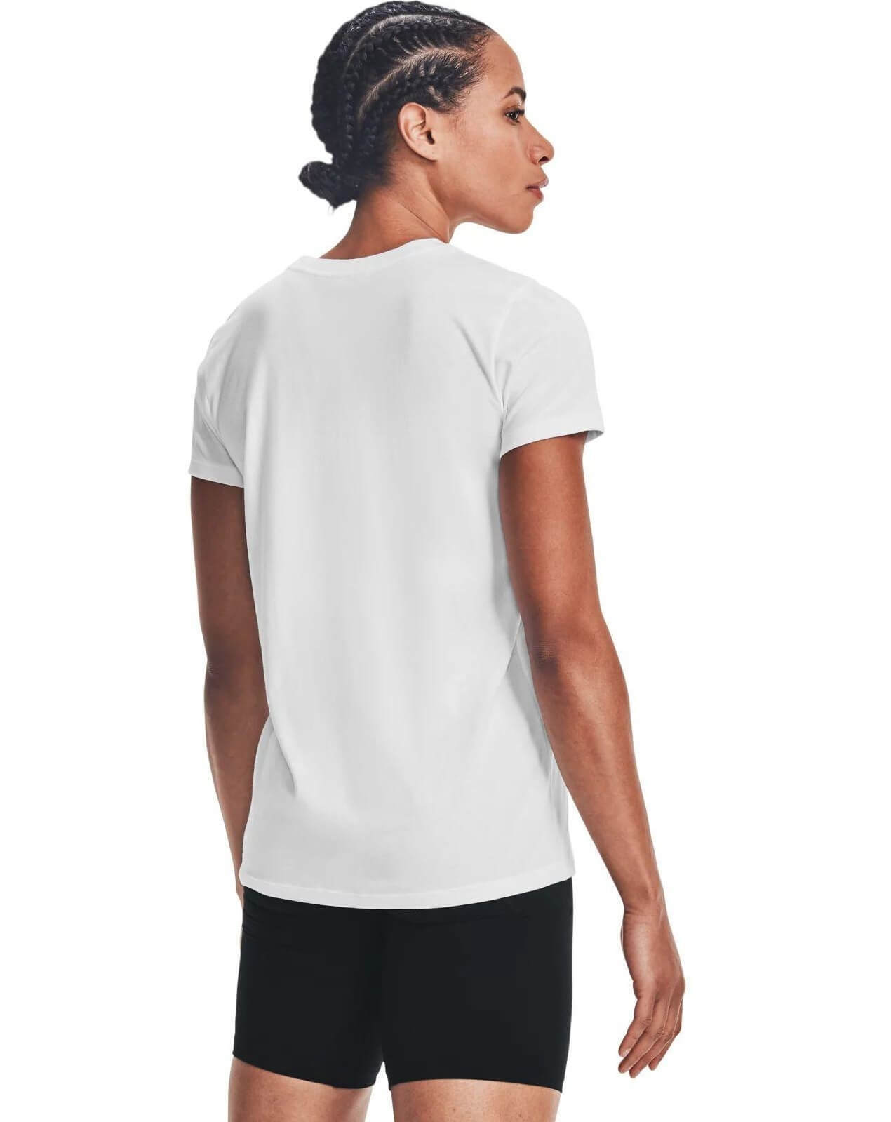 Женская спортивная футболка Under Armour UA Live Sportstyle Graphic SSC белая - 2