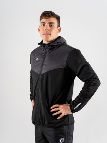 Гибридная ветровка Noname с капюшоном Hybrid Run Jersey 23 UX черная