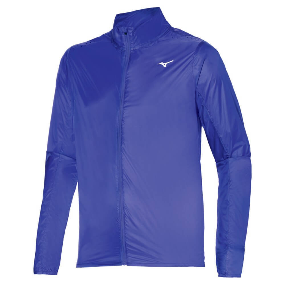 Мужская куртка для бега Mizuno Aero синяя (Распродажа)