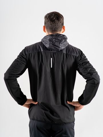 Гибридная ветровка Noname с капюшоном Hybrid Run Jersey 23 UX черная