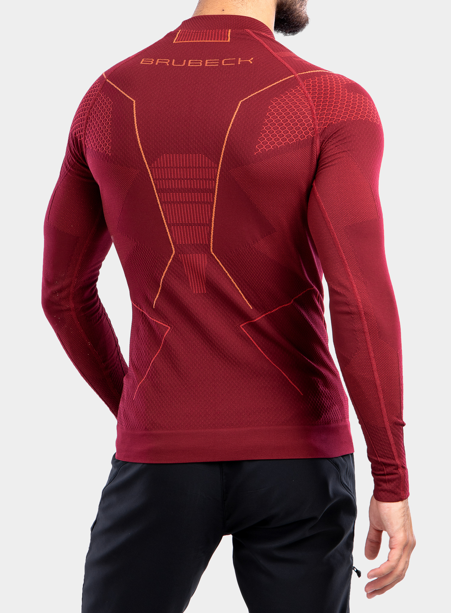 Мужской комплект термобелья Brubeck Thermo Nilit бордовый - 5