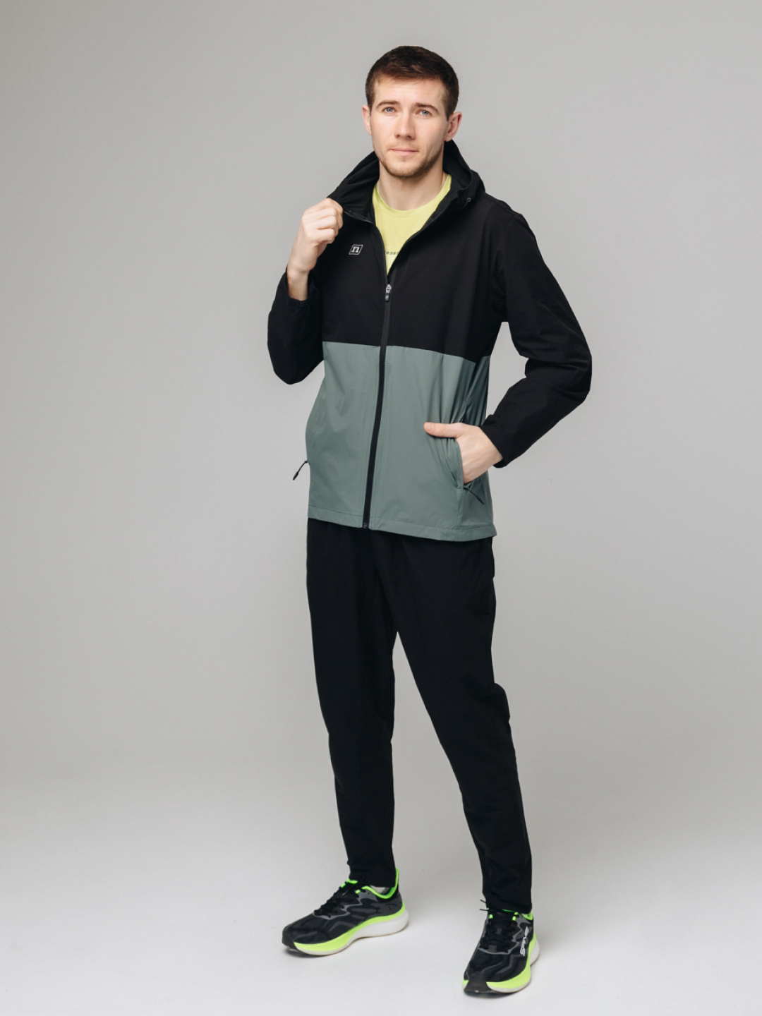 Ветрозащитная куртка Noname Icon Tech Jacket Ux black-teel green - 9