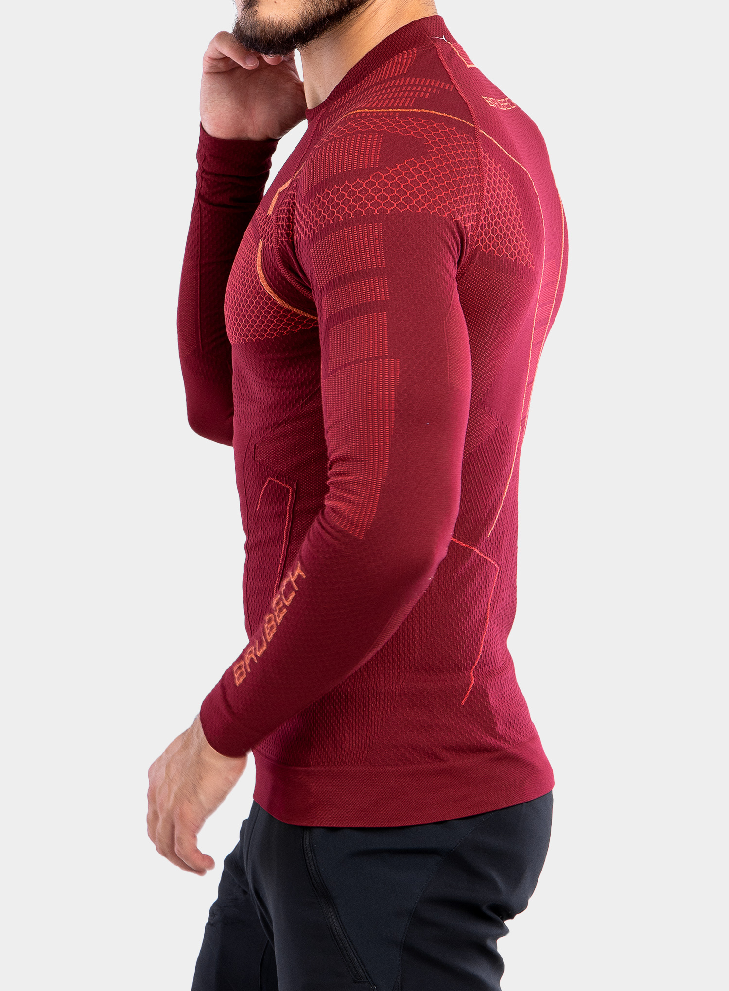 Мужской комплект термобелья Brubeck Thermo Nilit бордовый - 4