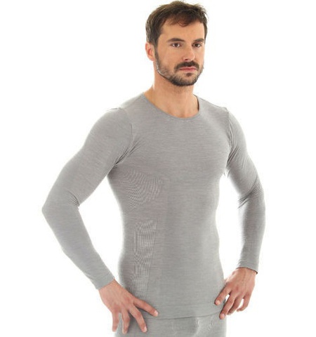 Термобелье мужское Brubeck Comfort Wool рубашка серая