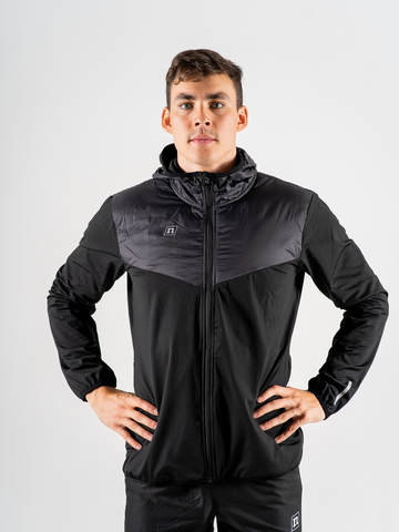 Гибридная ветровка Noname с капюшоном Hybrid Run Jersey 23 UX черная