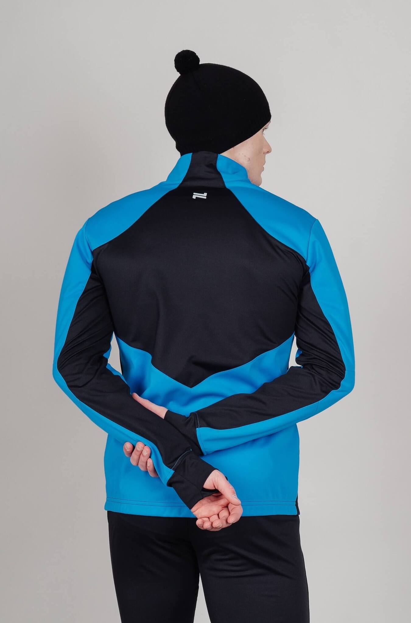 Мужская тренировочная лыжная куртка Nordski Pro light blue-black - 11