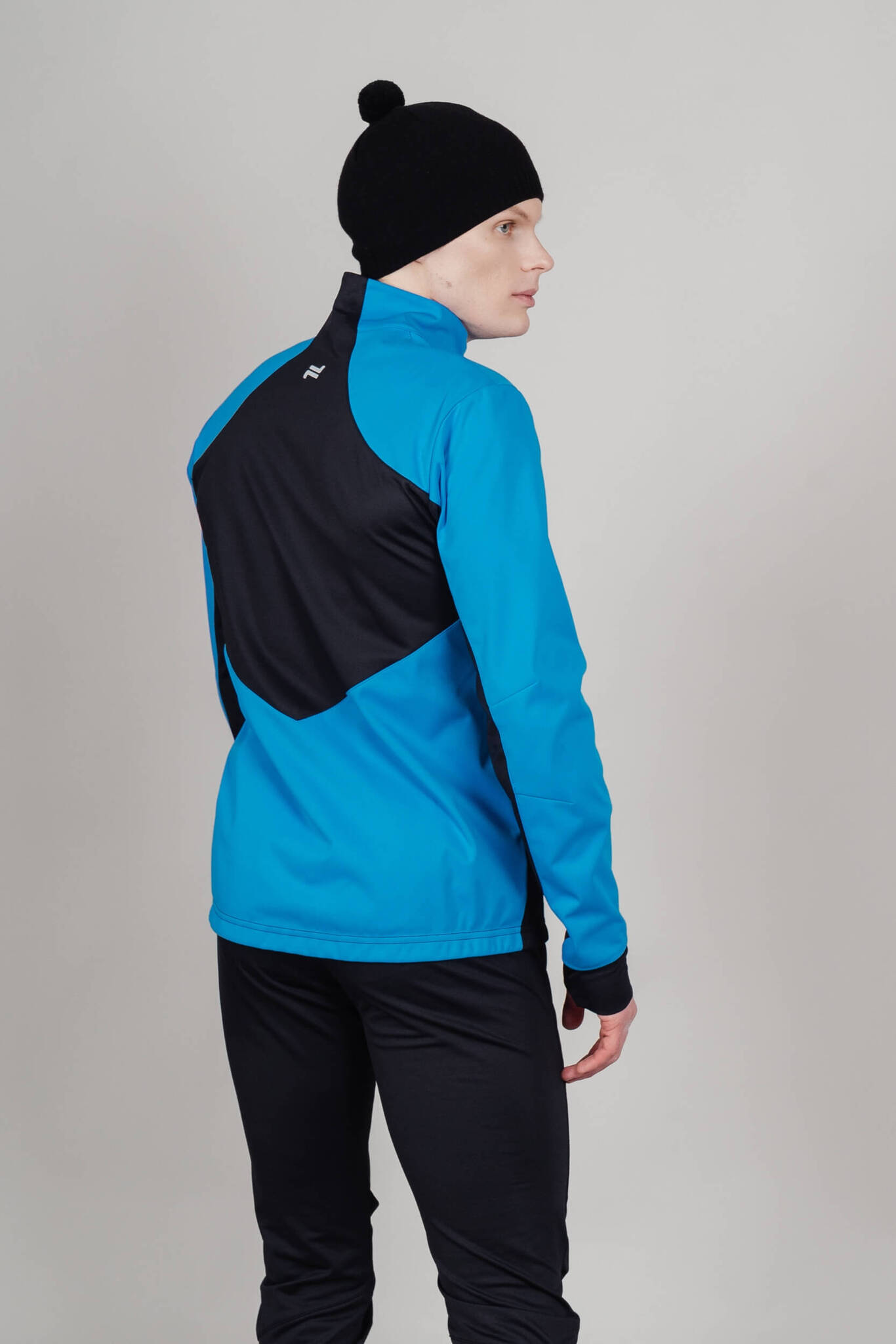 Мужская тренировочная лыжная куртка Nordski Pro light blue-black - 10