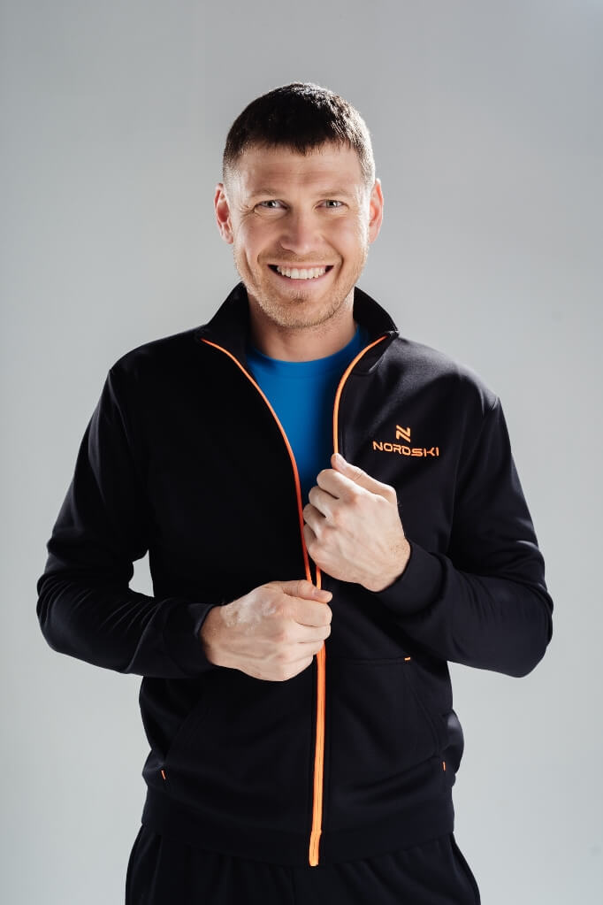 Nordski Zip Base спортивный костюм мужской black-orange - 2