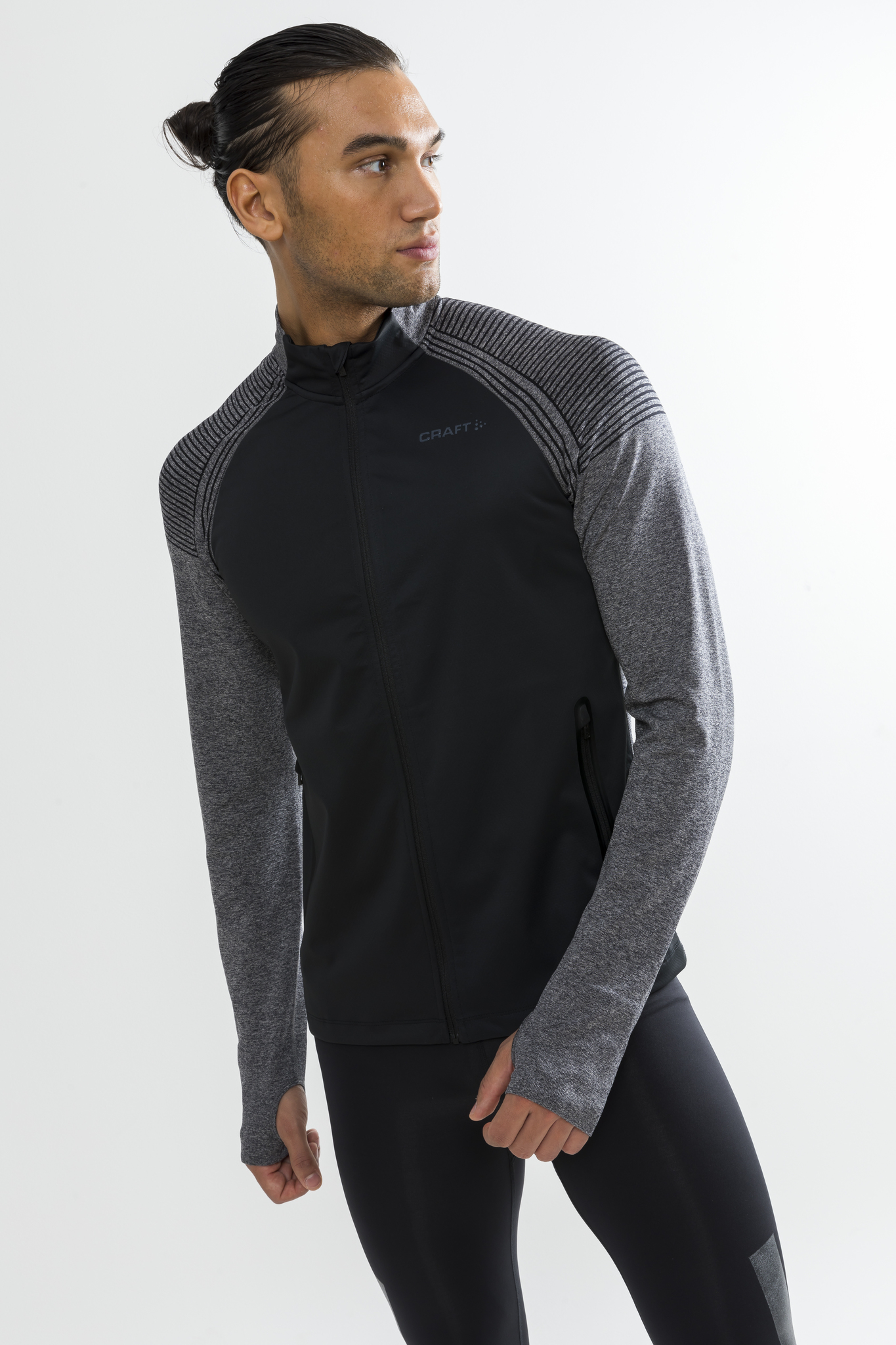 Craft Urban Run Fuseknit мужской костюм для бега черный-серый - 2
