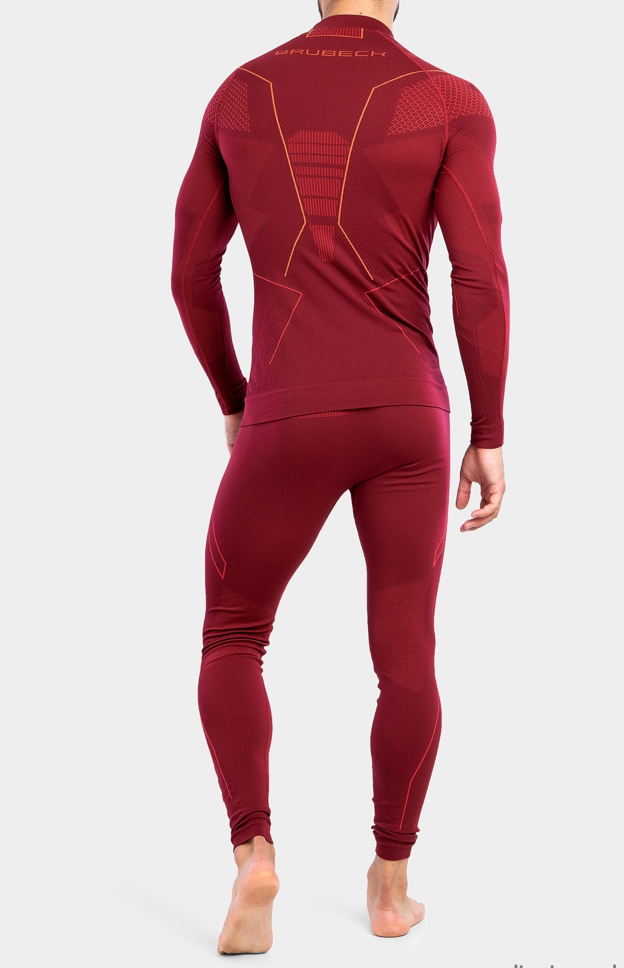 Мужской комплект термобелья Brubeck Thermo Nilit бордовый - 2