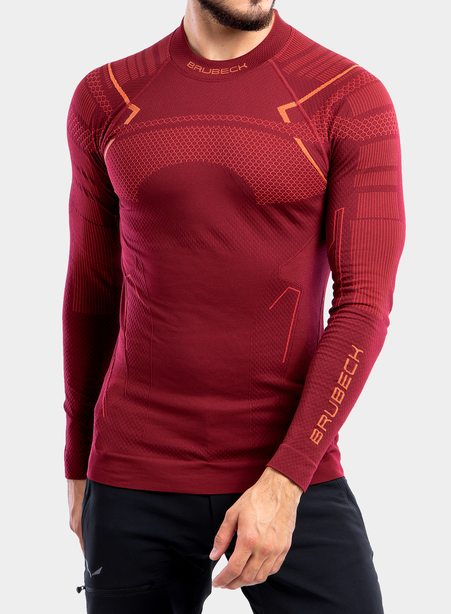 Мужской комплект термобелья Brubeck Thermo Nilit бордовый - 3