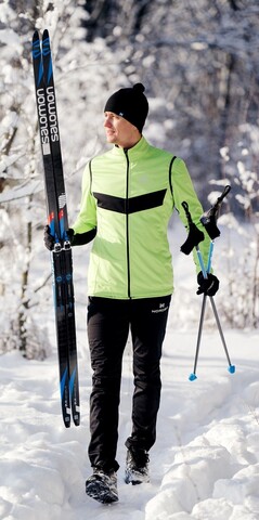 Мужской утепленный лыжный костюм Nordski Base lime-black
