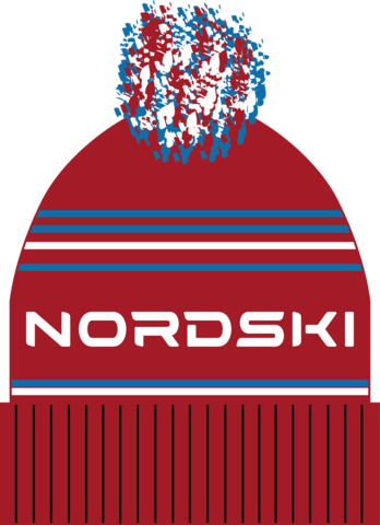 Nordski Stripe RUS теплая шапка red