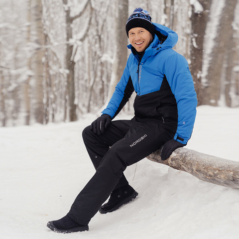Nordski Montana теплый лыжный костюм мужской синий-черный