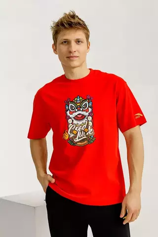 Мужская спортивная футболка Anta SS Lifestyle Tee красная
