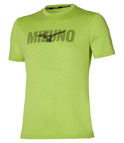 Mizuno Core Graphic Tee беговая футболка мужская зеленая (Распродажа)