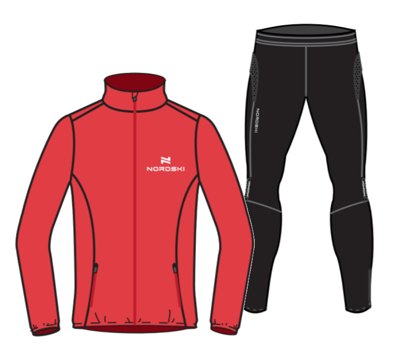 Nordski Jr Motion Premium беговой костюм детский Red - 15