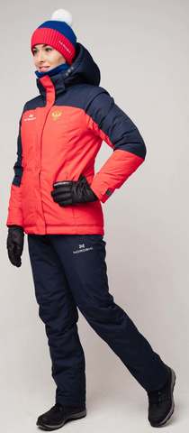 Nordski Mount теплый лыжный костюм женский blue-red