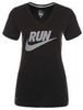 Футболка Nike Legend V-Neck SS Run Swoosh (WOMEN) чёрная - 1