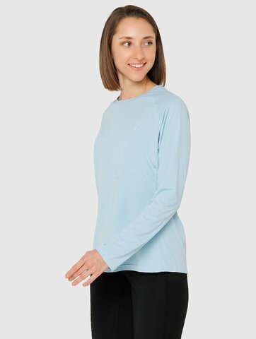 Женский лонгслив для тренировок Moax Move голубой