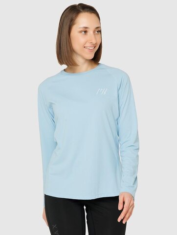 Женский лонгслив для тренировок Moax Move голубой