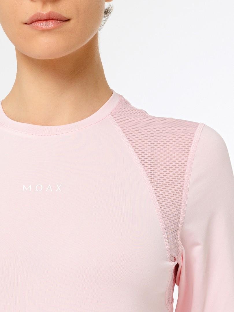 Женский лонгслив для тренировок Moax Run Lite нежно-розовый - 5