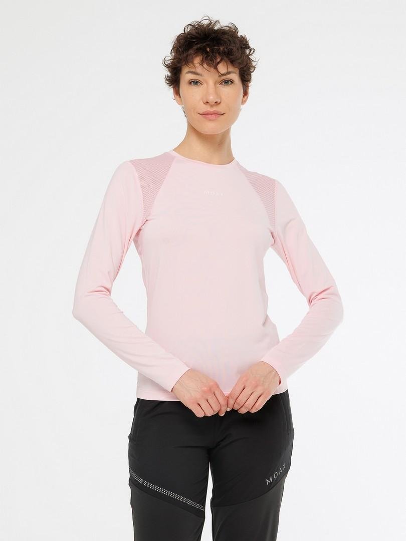 Женский лонгслив для тренировок Moax Run Lite нежно-розовый - 2