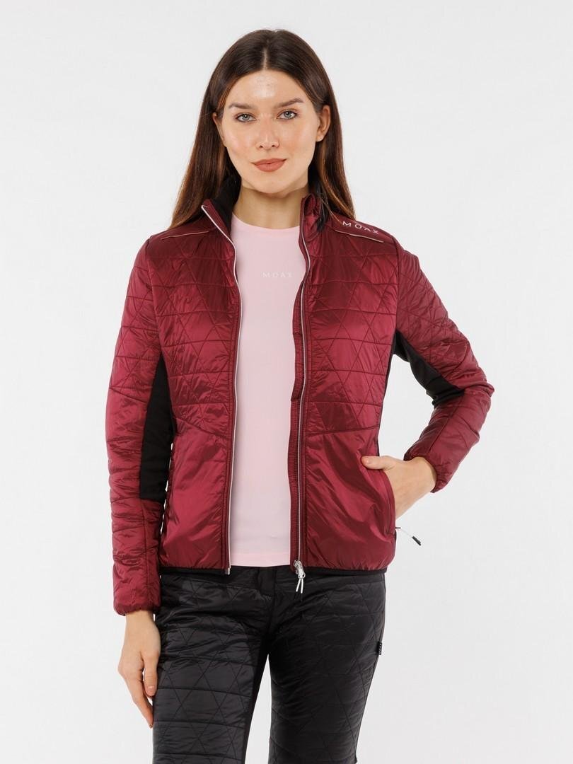 Женская стеганая лыжная куртка Moax Royal бордовая - 2