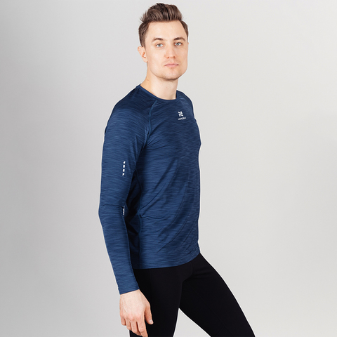 Nordski Pro футболка тренировочная мужская с длинным рукавом blue