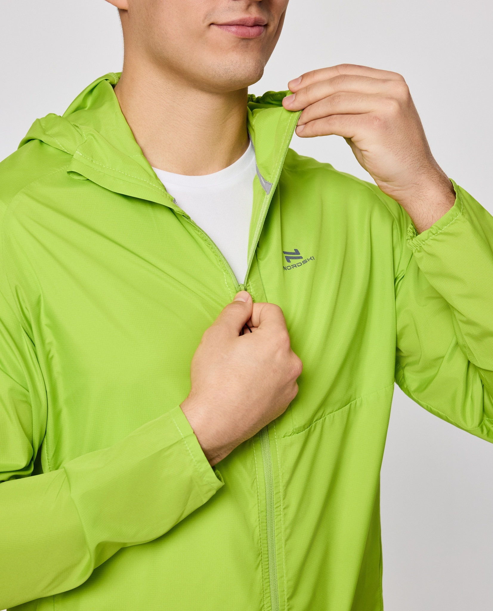 Мужская спортивная ветровка Nordski Easy Run lime - 8