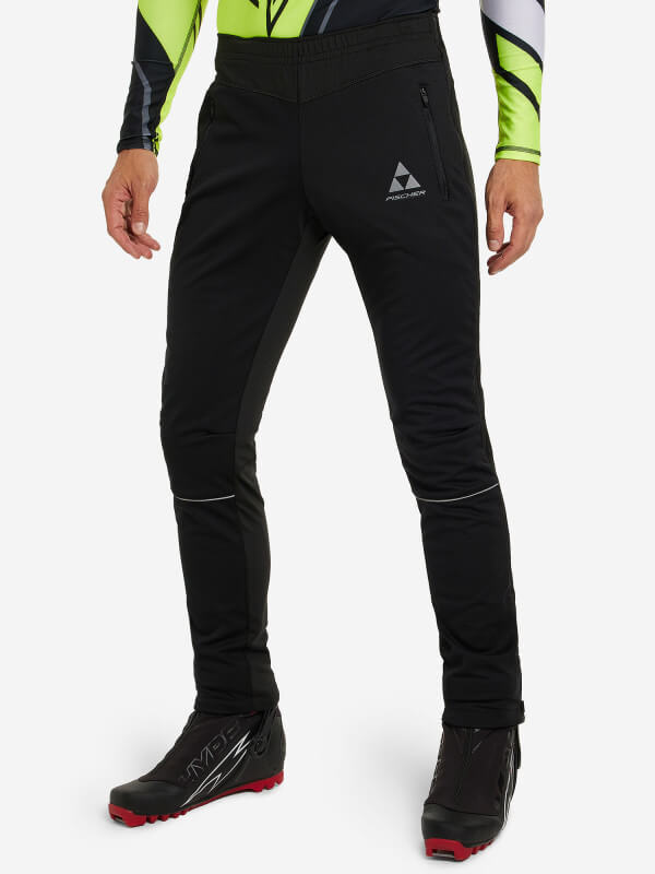 УЦЕНКА-Мужские лыжные штаны самосбросы Fischer Softshell Warm черные - 3