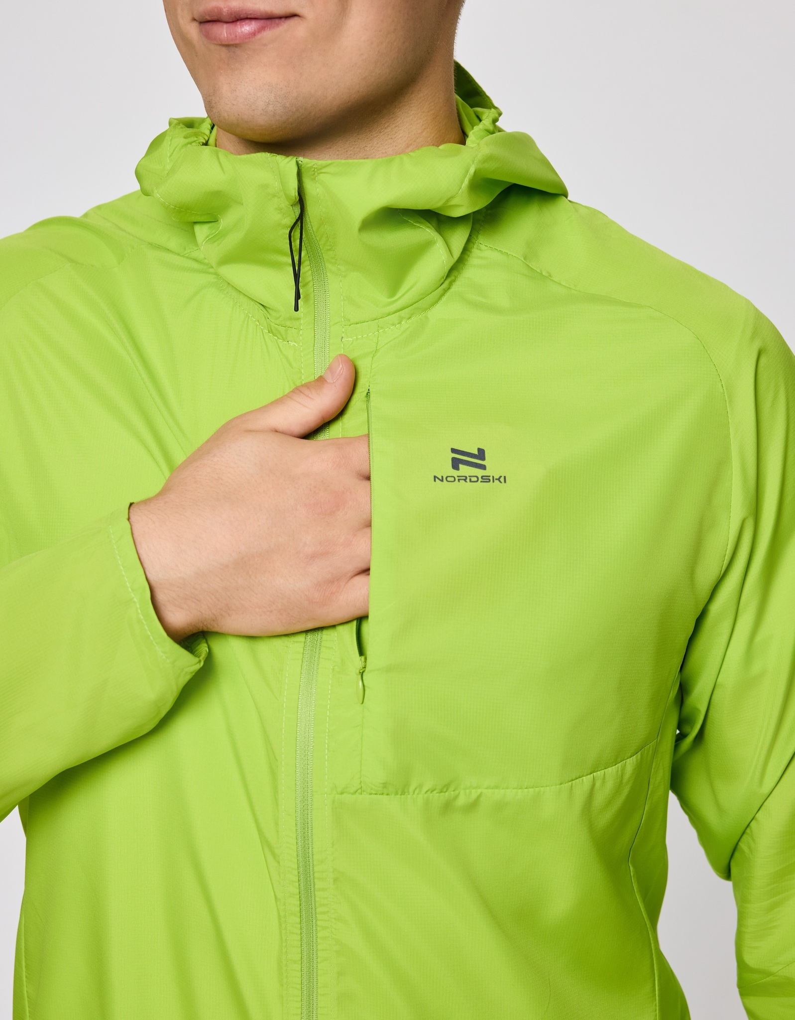 Мужская спортивная ветровка Nordski Easy Run lime - 9
