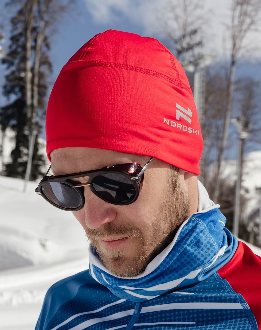 Тренировочная шапка Nordski Warm красная - 3