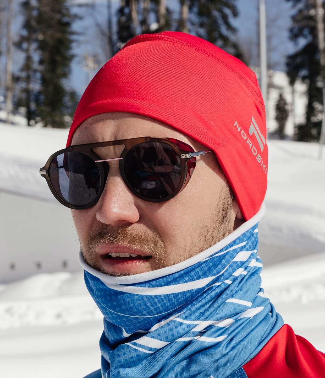 Тренировочная шапка Nordski Warm красная - 2