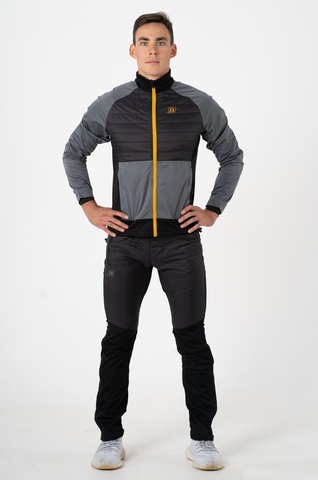 Мужской утепленный лыжный костюм Noname Hybrid 22 black-grey