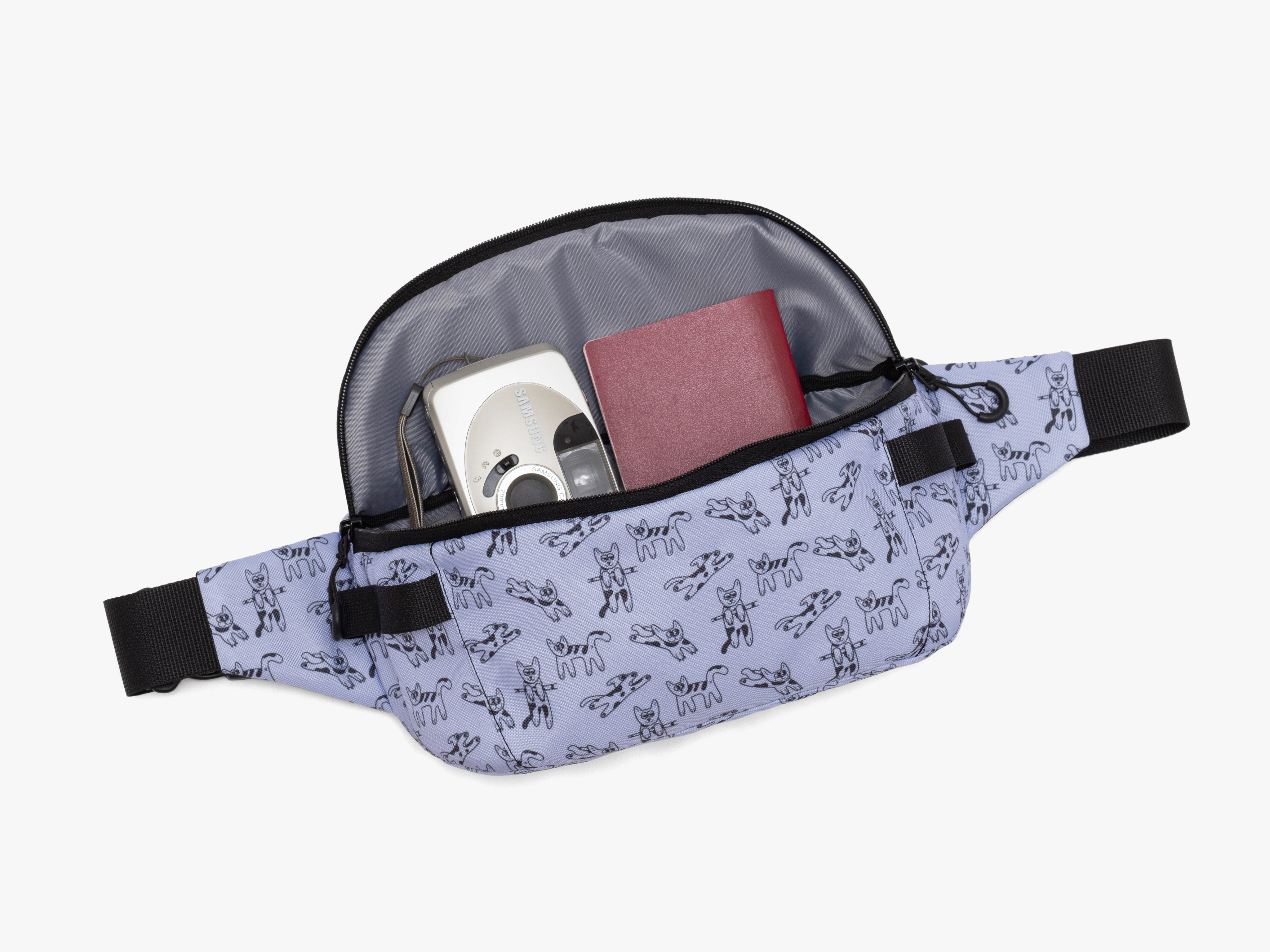 Повседневная сумка на пояс Enklepp Lamel Waist Bag retro cats - 5