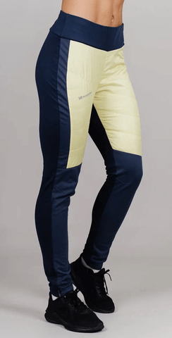 Женские тренировочные лыжные брюки Nordski Hybrid Pro синие-желтые