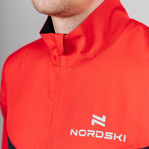 Nordski Sport куртка для бега мужская red-black