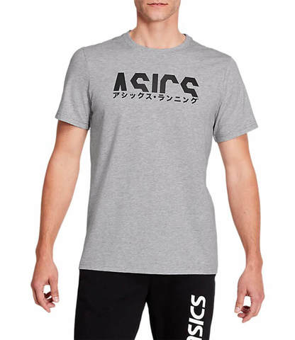 Asics Katakana Graphic Tee футболка для бега мужская серая