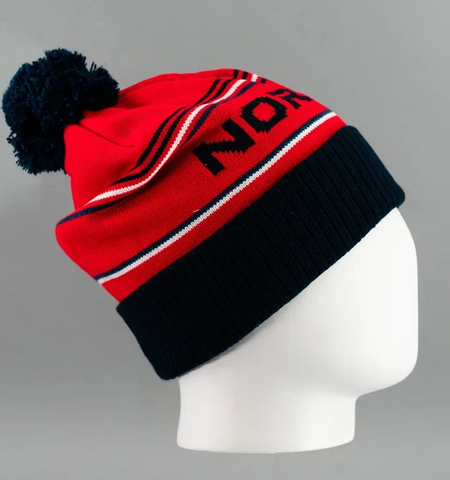 Теплая шапка Nordski Stripe red