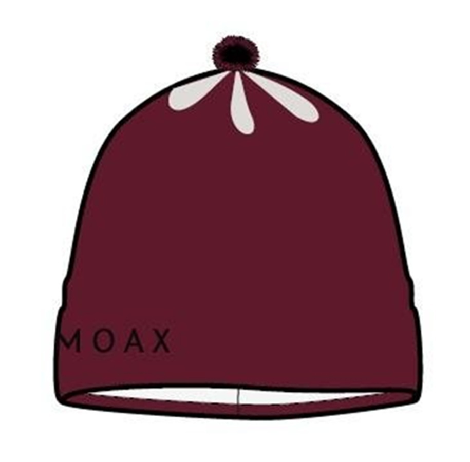 Лыжная шапка с шерстью Moax Tradition Sport бордовая