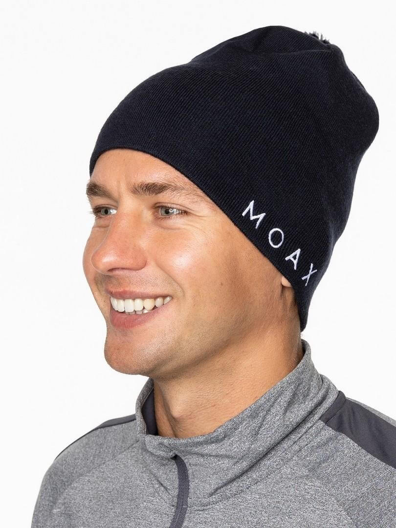 Лыжная шапка с шерстью Moax Tradition Sport темно-синяя - 2