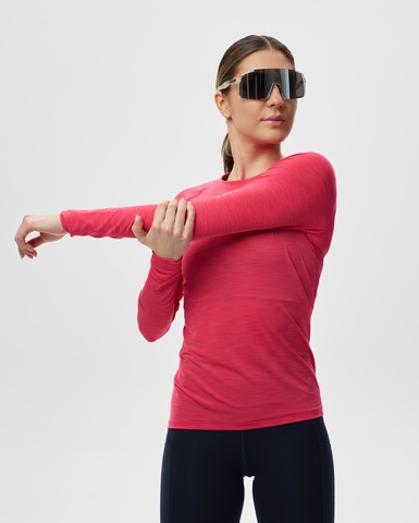 Женская тренировочная футболка с длинным рукавом Nordski Pro magenta