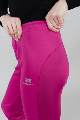 Nordski Pro тренировочные лыжные брюки женские fuchsia