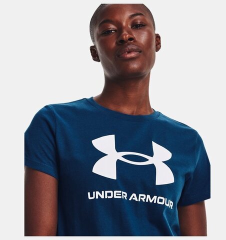 Женская спортивная футболка Under Armour UA Sportstyle Logo темно-синяя